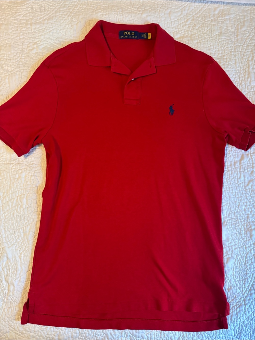 Polo by Ralph Lauren Men's Red Polo with Navy Pony